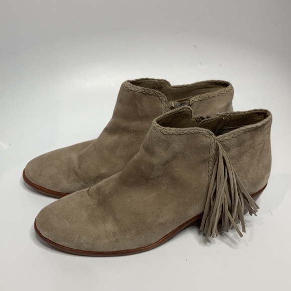 Sam Edelman Paige suede ankle boots fringe size 6.5 - Picture 4 of 8